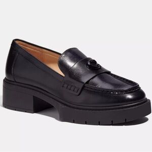 New In Box Coach Leah Loafers in Black